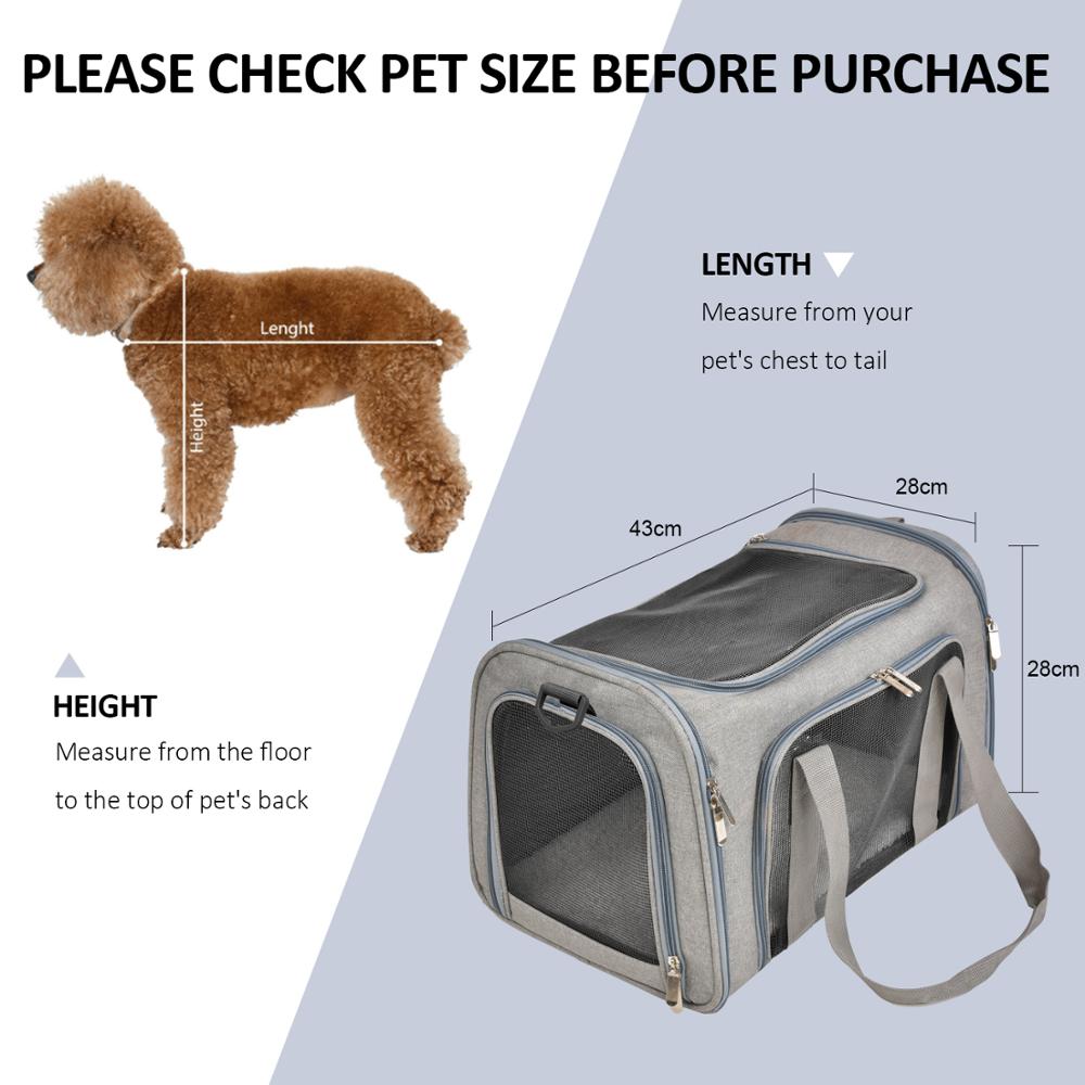 Dog Carrier for Small Medium Cats Puppies up to 15 Lbs, TSA Airline Approved Carrier Soft Sided, Collapsible Travel Puppy Carrier - Various Colors