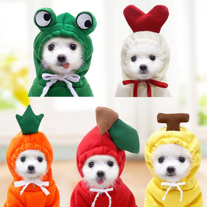 Dogs Hoodie, Sweatshirt Fruit Warm Coat Sweater, Cold Weather Costume for Puppy Small Medium Dog