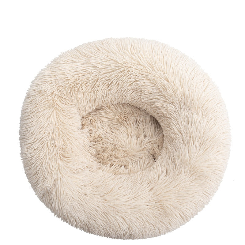 Donut-Shaped Plush Pet Bed