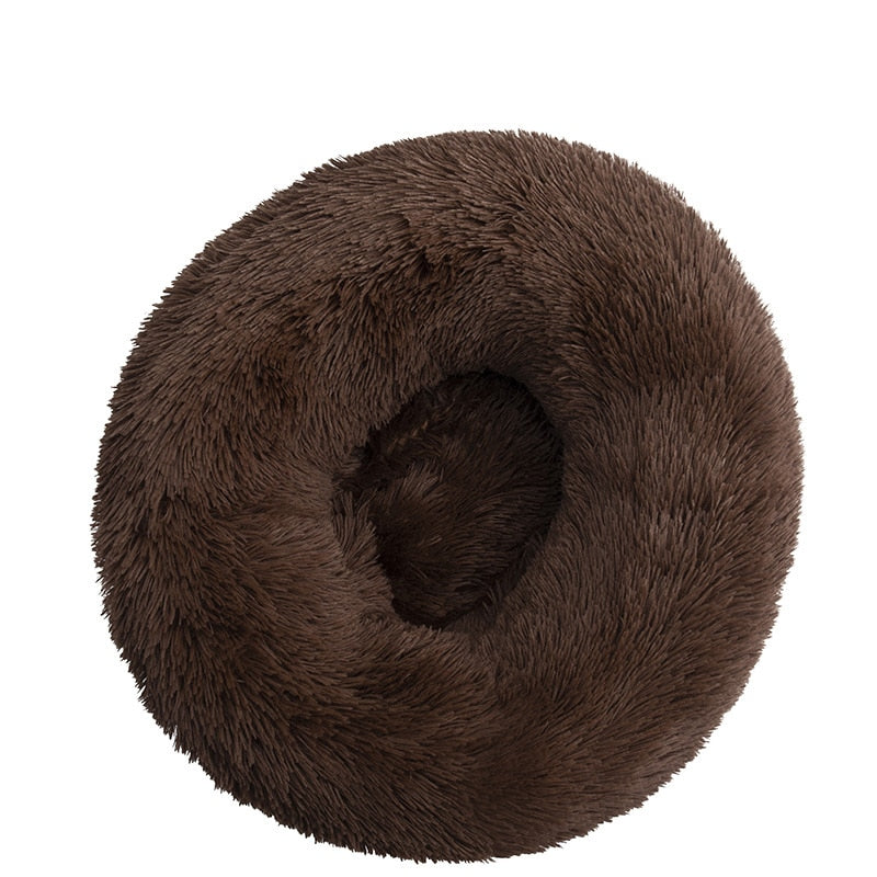 Donut-Shaped Plush Pet Bed