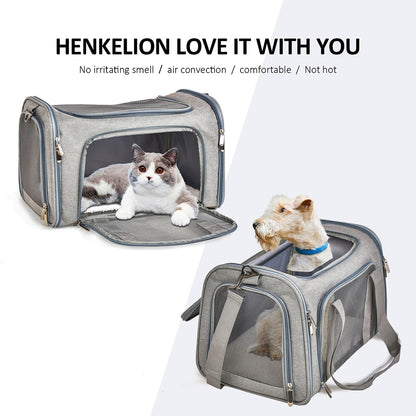 Dog Carrier for Small Medium Cats Puppies up to 15 Lbs, TSA Airline Approved Carrier Soft Sided, Collapsible Travel Puppy Carrier - Various Colors