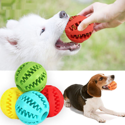 Interactive Chew Ball Treat Dispenser Dog & Cat Teething Toy