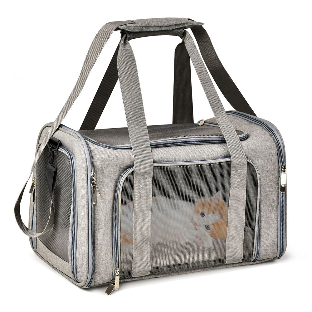 Dog Carrier for Small Medium Cats Puppies up to 15 Lbs, TSA Airline Approved Carrier Soft Sided, Collapsible Travel Puppy Carrier - Various Colors