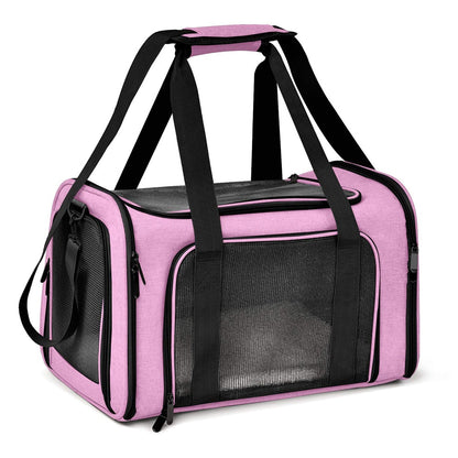 Dog Carrier for Small Medium Cats Puppies up to 15 Lbs, TSA Airline Approved Carrier Soft Sided, Collapsible Travel Puppy Carrier - Various Colors