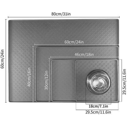 Pet Placemat for Dog and Cat, Mat for Prevent Food and Water Overflow