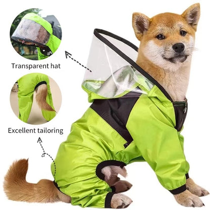 The Dog Face Rain Coat -  Rain Windproof Fashion Pet Costume for Small Medium Large Dog