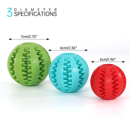 Interactive Chew Ball Treat Dispenser Dog & Cat Teething Toy