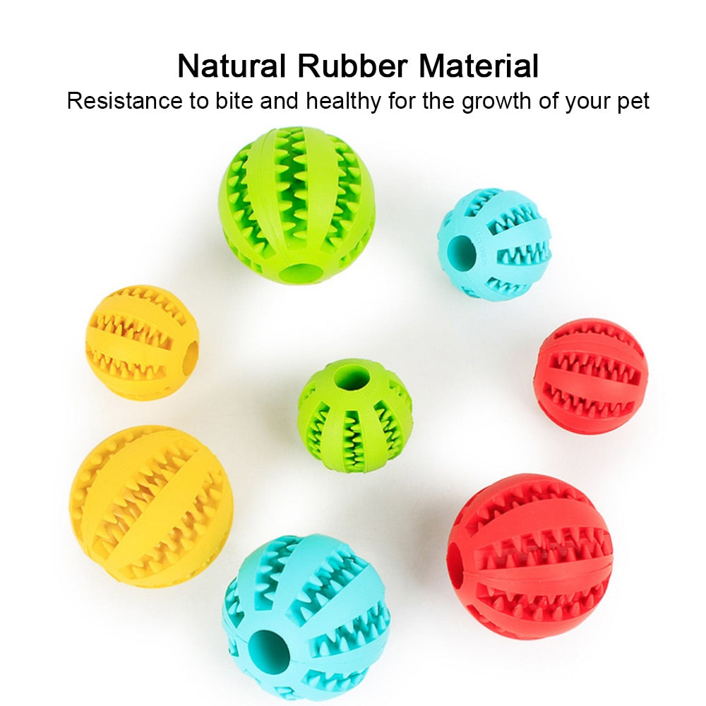 Interactive Chew Ball Treat Dispenser Dog & Cat Teething Toy