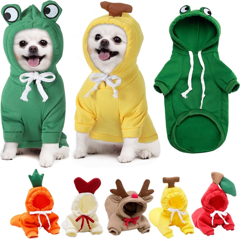 Dogs Hoodie, Sweatshirt Fruit Warm Coat Sweater, Cold Weather Costume for Puppy Small Medium Dog