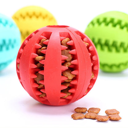 Interactive Chew Ball Treat Dispenser Dog & Cat Teething Toy