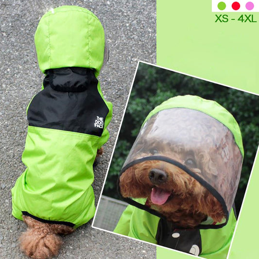 The Dog Face Rain Coat -  Rain Windproof Fashion Pet Costume for Small Medium Large Dog