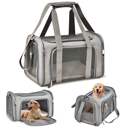 Dog Carrier for Small Medium Cats Puppies up to 15 Lbs, TSA Airline Approved Carrier Soft Sided, Collapsible Travel Puppy Carrier - Various Colors